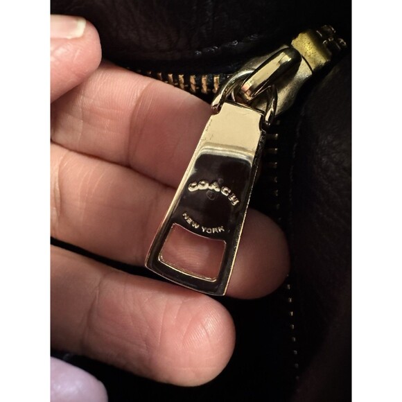 Coach Isabelle Black Pebbled Leather Hobo Bag - Picture 7 of 7